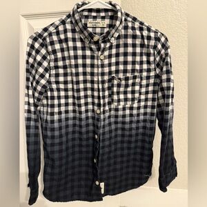 Boy’s Abercrombie and Fitch Black and White Checkered Shirt Long Sleeve